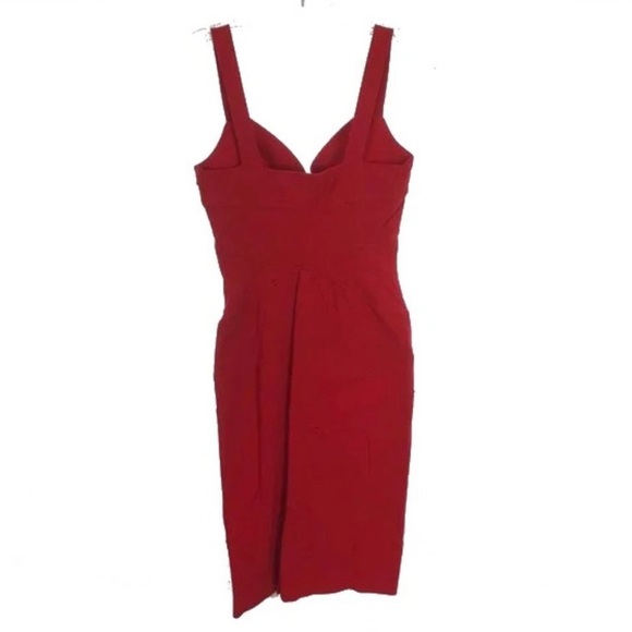 Diane Von Furstenberg Red Benny Bodycon Dress - Picture 4 of 10